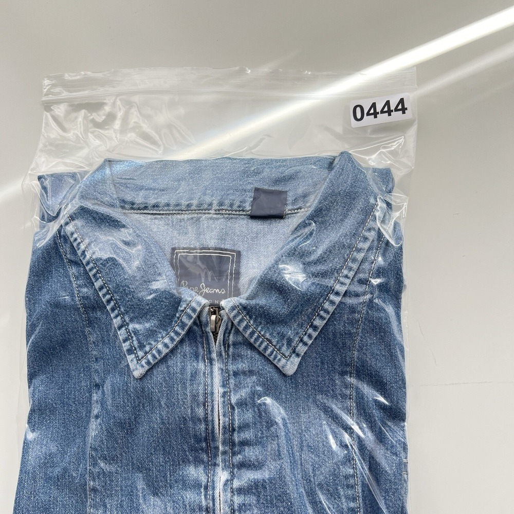 VTG Pepe Jeans London Women's Denim Jacket Sz M Full Zip medium Wash barn '94 - Picture 16 of 16